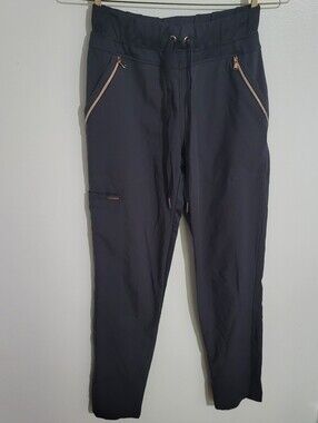 Cherokee Infinity Tapered Leg Jogger Mid Rise Pewter Scrub Pants Size XXS